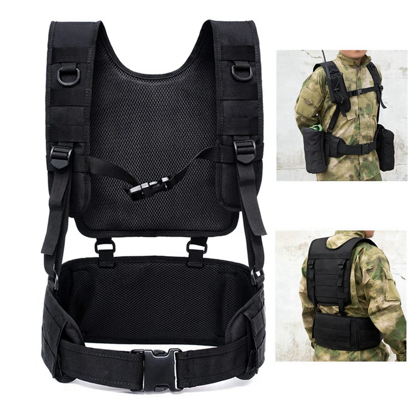 

Tactical Molle Vest Outdoor Hunting Vest Army Combination Belt Multi-functional Lightweight CS Assault Combat Military Gear