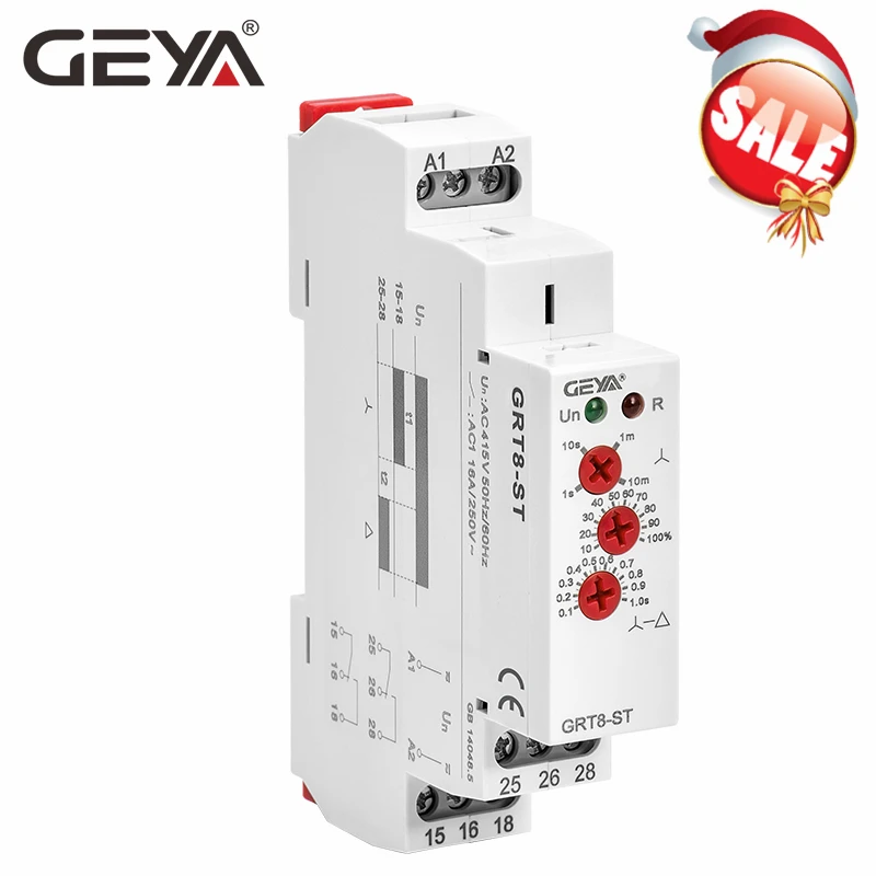 GEYA GRT8-ST задержка на звезда Дельта таймер реле мягкий стартер AC230V 415V AC/DC12V-240V Delta реле двигатель стартер