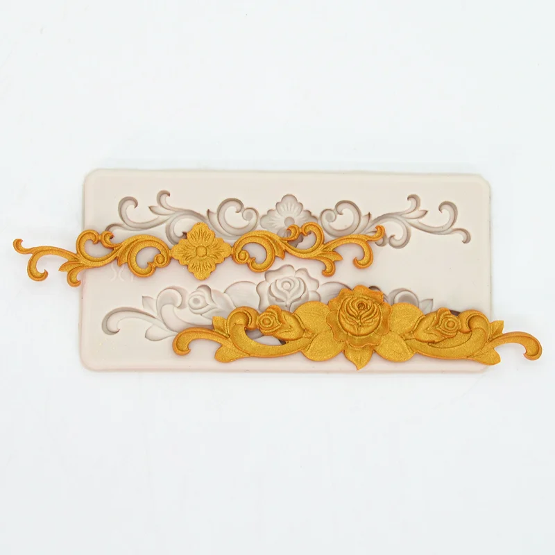 

European Flowers Lace Resin Silicone Mold Kitchen Baking Decoration Tool DIY Cake Chocolate Dessert Candy Fondant Moulds