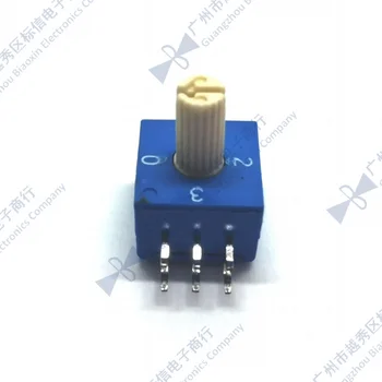 

0-3 rotary coding switch 4-bit PCB 4C1 2C8 positive code 3:3 handle 7mm vertical