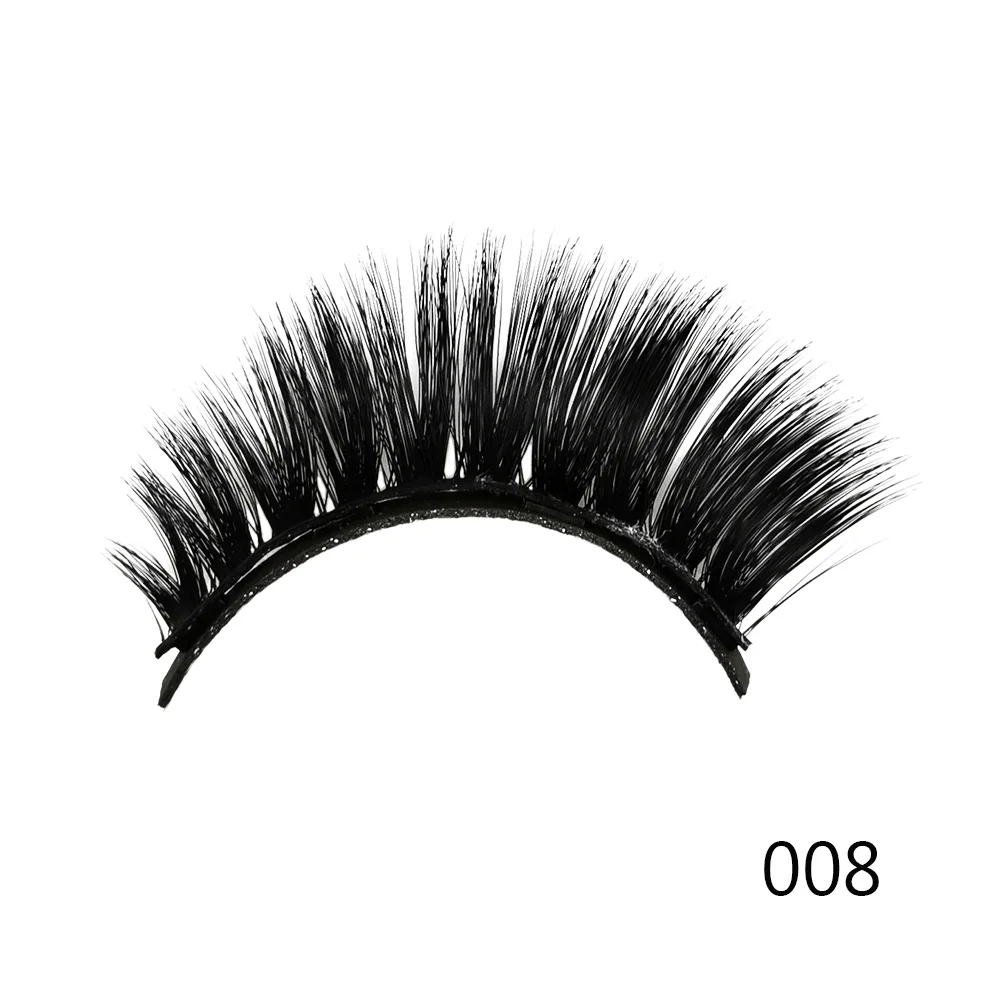 008 Magnetic Eyeliner Eyelashes Kit Magnetic 3D Eyelashes Liquid Eyeliner False Lashes Eyelash Curler Reusable Falses Eyelash - Цвет: 008