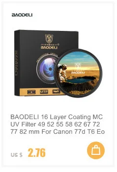 BAODELI Cpl Polarisatie фильтр 37 46 49 52 55 58 67 72 77 82 мм Цифрового Фотоаппарата Canon T6 Eos M50 600d 2000d Nikon P900 D5100 5600 sony X3000