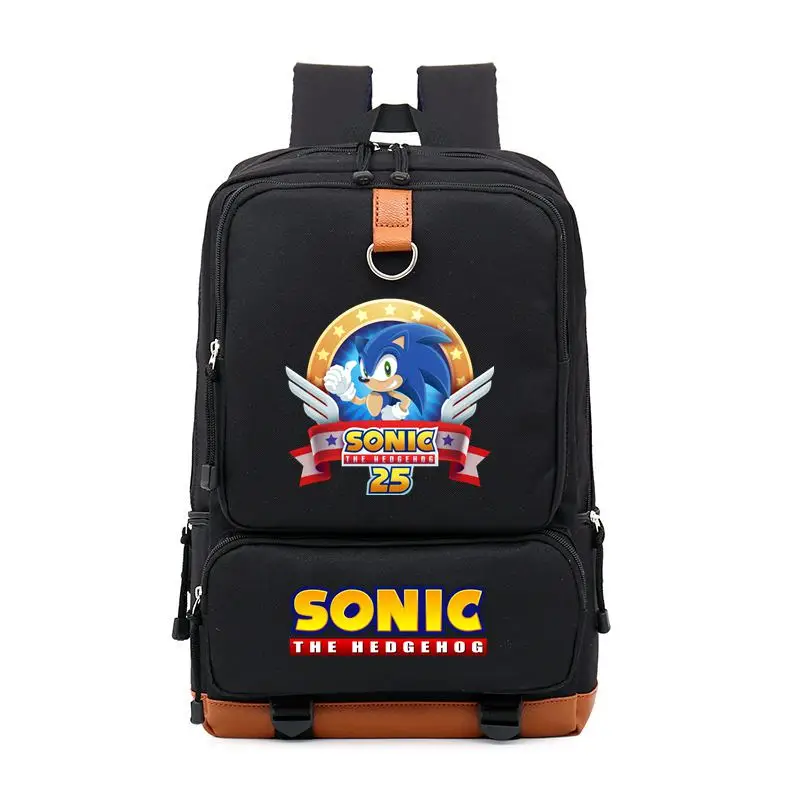 

New Sonic 25th Birthday Party Backpack Student School Bags Bookbag Sonic The Hedgehog 4 Teens Shoulders Package Bag Travel Bags