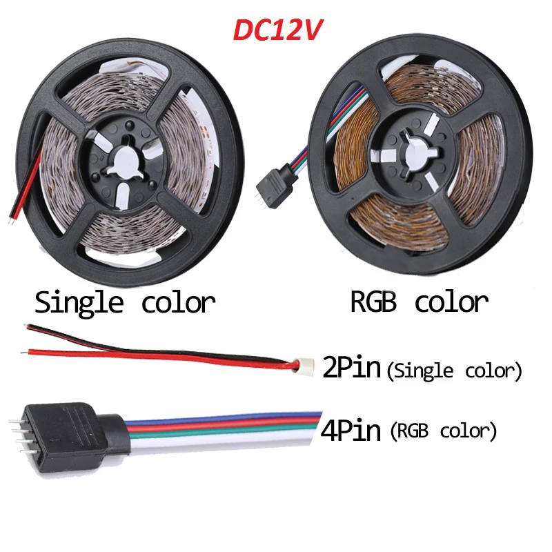 12 V RGB Светодиодные ленты вольт светильник 5050 1 м 2 60 светодиодов/M без