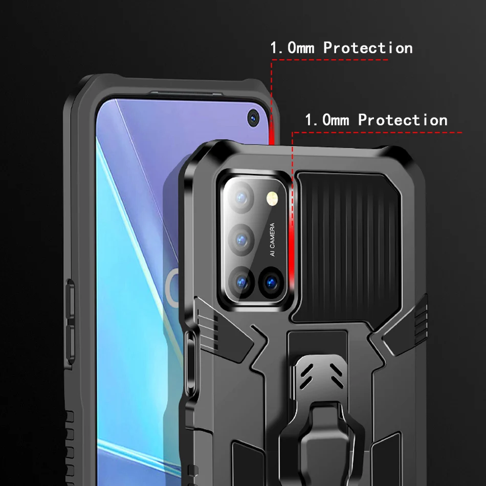Shockproof Phone Case For OPPO A5 A7 A12 A9 A8 A32 A52 A53 A72 A92 A73 A15 Car Holder Back Clip Cover For OPPO A3S A5S A11K A1K Shockproof Phone Case For OPPO A5 A7 A12 A9 A8 A32 A52 A53 A72 A92 A73 A15 Car Holder Back Clip Cover For OPPO A3S A5S A11K A1K