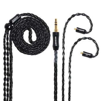 

NICEHCK MMCX/2Pin Connector 3.5/2.5/4.4mm Balanced 8 Core Plated Silver Cable For TRNV90 ZSX C10 C12 NICEHCK NX7 PRO/DB3/F3/M6