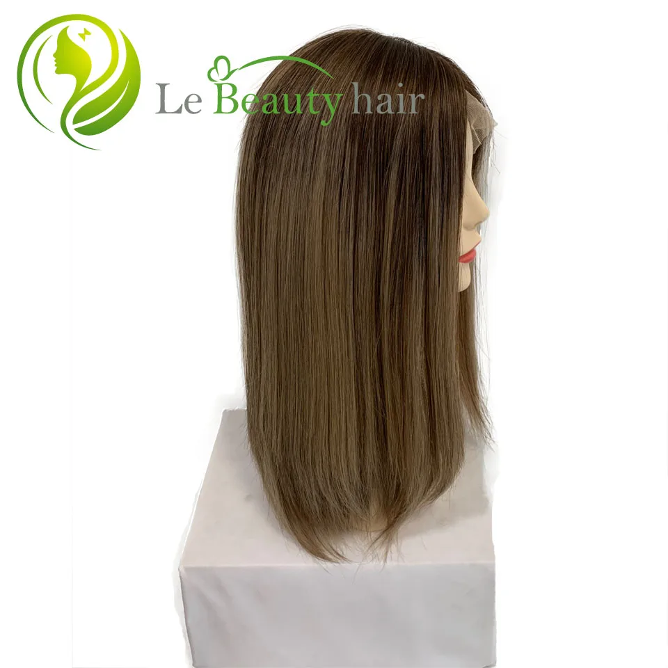 Le Beauty Hair Jewish Wig Kosher Wigs 100% Unprocessed Virgin Hair Lace Top Wig Blonde Color Layer Wigs