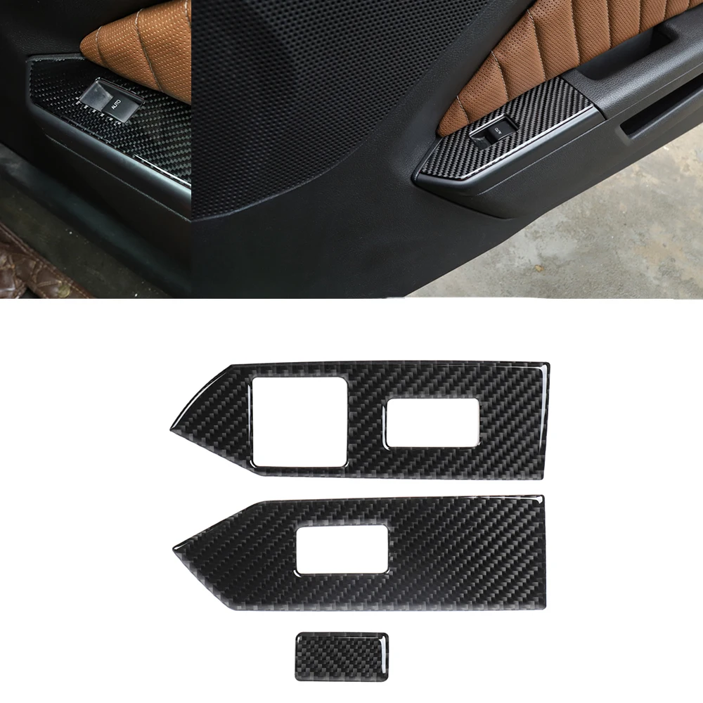 

Car Window Lift Switch Control Decoration Panel for Ford Mustang 2009 2010 2011 2012 2013 Car Interior Accessories Carbon Fiber