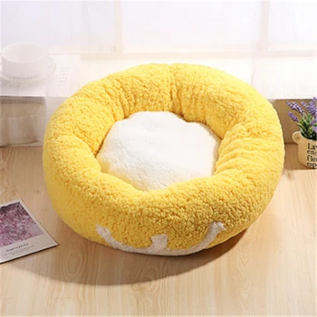 

Dog Bed Cute Print Pet Round Kennel Super Soft Cotton Velvet Winter Warm Pet Cat Nest Winter Dog Bed Cotton Dog Bed Cat Nest