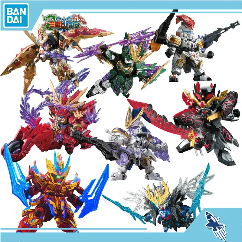 Bandai SD GUNDAM WORLD SANGOKU SOKETSUDEN BB GUNDAM Guan Yu ZhaoYun Action Chart Out of Print Rare Spot Kids Assembled Toy Gifts afbeelding