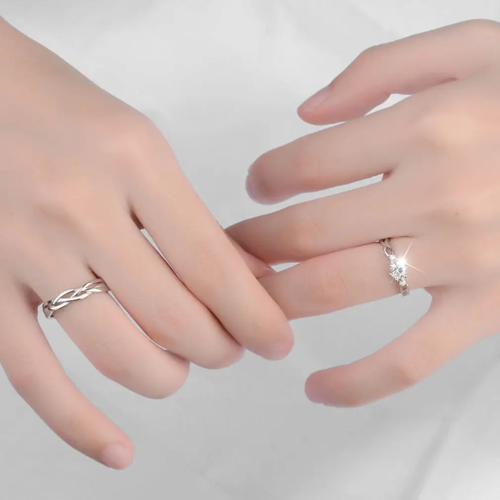 GENBOLI пара колец 30% пробы Серебряная Подвеска для женщин Bijoux обручальные свадебные украшения anel masculino кольцо подарок для влюбленных