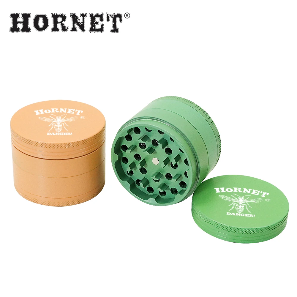 HORNET Aluminum 63MM 4 Layers Tobacco Herb Grinder Metal Non-Stick Smoking Herb Spices Grinder Crusher Smoke Accessories