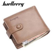 

Baellerry Brand Men Leather Short Wallet With Hasp Coin Pocket Vintage Multi-card Card Holder Male Money Clip Purse Gift for Men