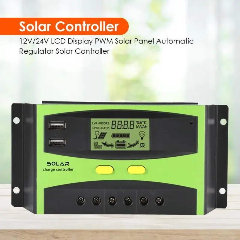 

12V/24V LCD Display PWM Solar Panel Automatic Regulator Solar Controller Support Dropshipping