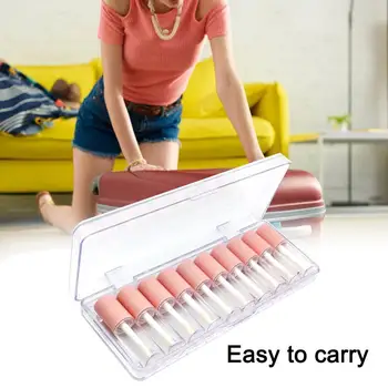 

10 Pcs Set Lipgloss Tube For Travelling Use Empty Tube Liquid Small 4ML Lipstick Clear Lipgloss Container Round N4M4