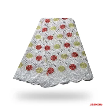 

Two styles African Guipure Cotton Lace Fabric Embroiderey Nigerian Lace Fabric For Garment c191031