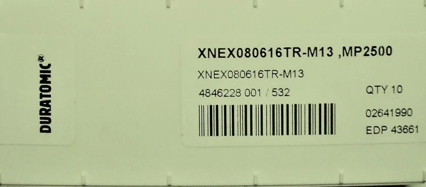 10 шт. вставки карбида XNEX080608TR-M 13, MP2500