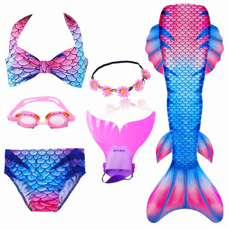 Little Mermaid Tails Monofin Cosplay Costume Full Set