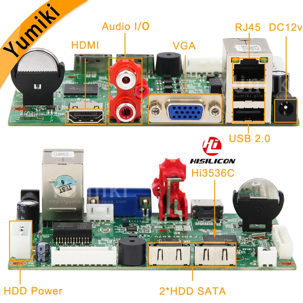 8ch* 4 K/32ch* 5.0MP/32ch* 1080P H.265/H.264 NVR сетевой видеорегистратор DVR плата ip-камера с SATA линией ONVIF CMS XMEYE