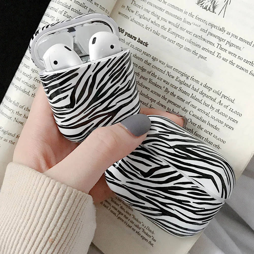 Leopard Zebra Pattern Case For AirPods Pro 2 Earphone Cases Hard Wireless Charging Box Cover for AirPod 2 3 Air Pods Smooth Case