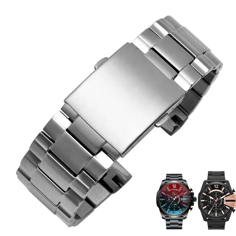 high quality strap For Diesel DZ4318 4323 4283 4309 original style stainless steel watchband male large watch case bracelet 26m