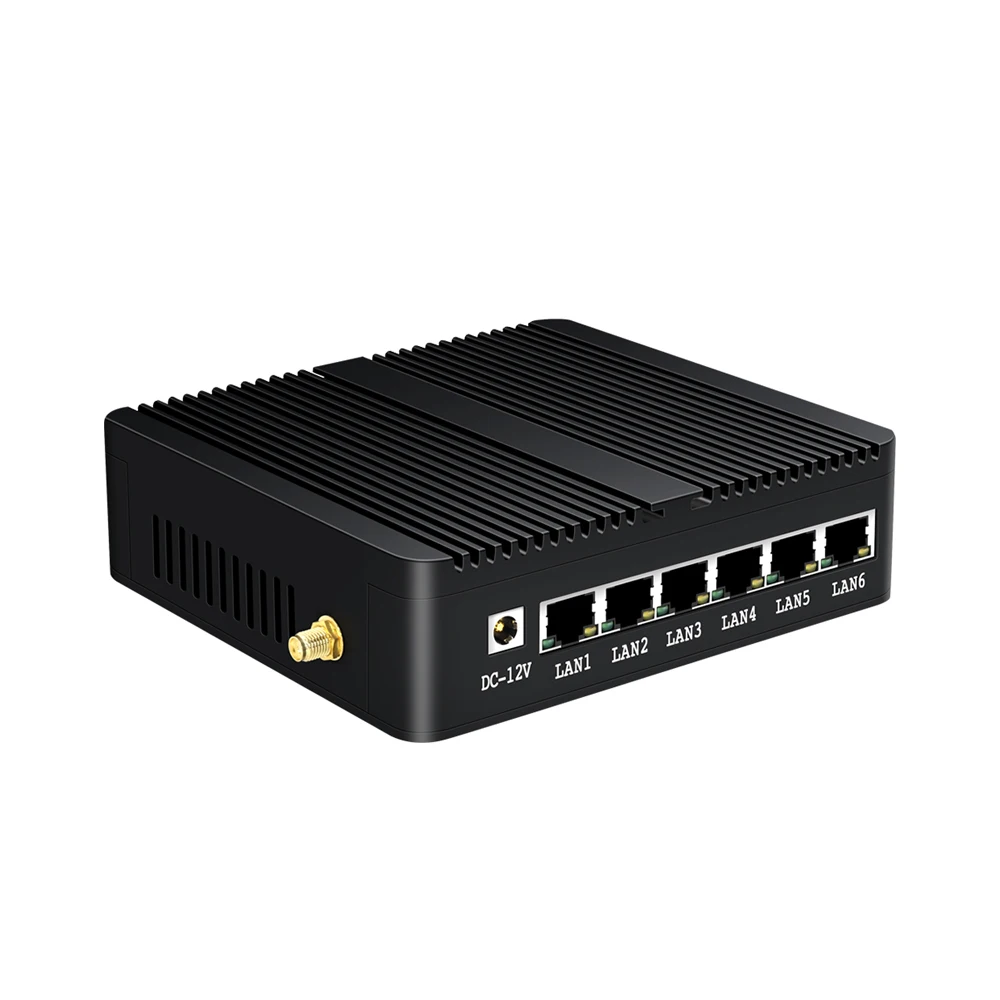6* LAN 1000 Мбит/с Intel 211AT мини ПК Intel Celeron J1900 четырехъядерный маршрутизатор брандмауэр Windows 10 Ubuntu HDMI консоль Мини компьютер