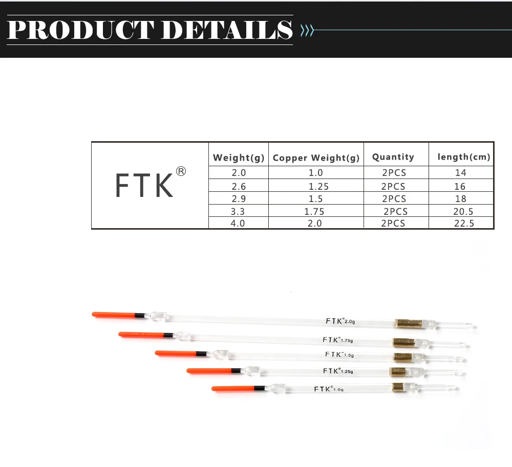 ФТК 10 шт./лот нейлон Пластик поплавок 1,0g/1,25g/1,5g/1,75g/2,0g с украшением в виде кристаллов Пластик Рыболовные Поплавки трубки Набор рыболовные снасти