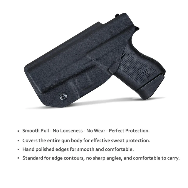 Holster for Glock 43/43X Polymer Holster Fast Draw IWB Plastic Holder Pouch  For Women and Men Hunting Gun Bags Gun&Flower Right