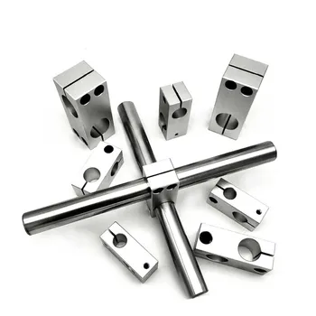 

Pillar Fix Clamp Optical Axis Vertical Cross Support Connect Block Bracket Double-hole Fasten Steel Rod Shaft Fix Alloy D10-32
