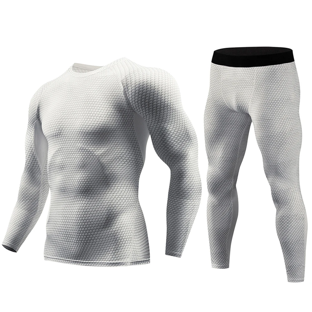 

New Men Compression RunThermal Underwear Long Johns Gym Fitness Bodybuilding Tight elasticity clothing Sport Suit Rashgard Male