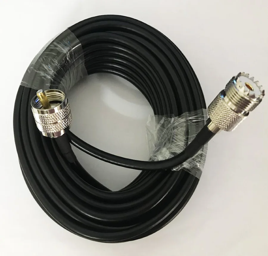 Коаксиальный кабель RG58 UHF PL259 штекер к SO239 гнездовой разъем кокс 50 см 1 м 2 3 5 10 15 20 30