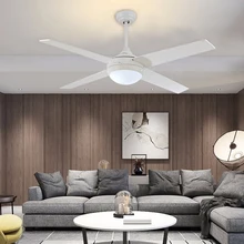 Белый Потолочный вентилятор, Европейский Простой потолочный вентилятор, светодиодный вентилятор с дистанционным управлением