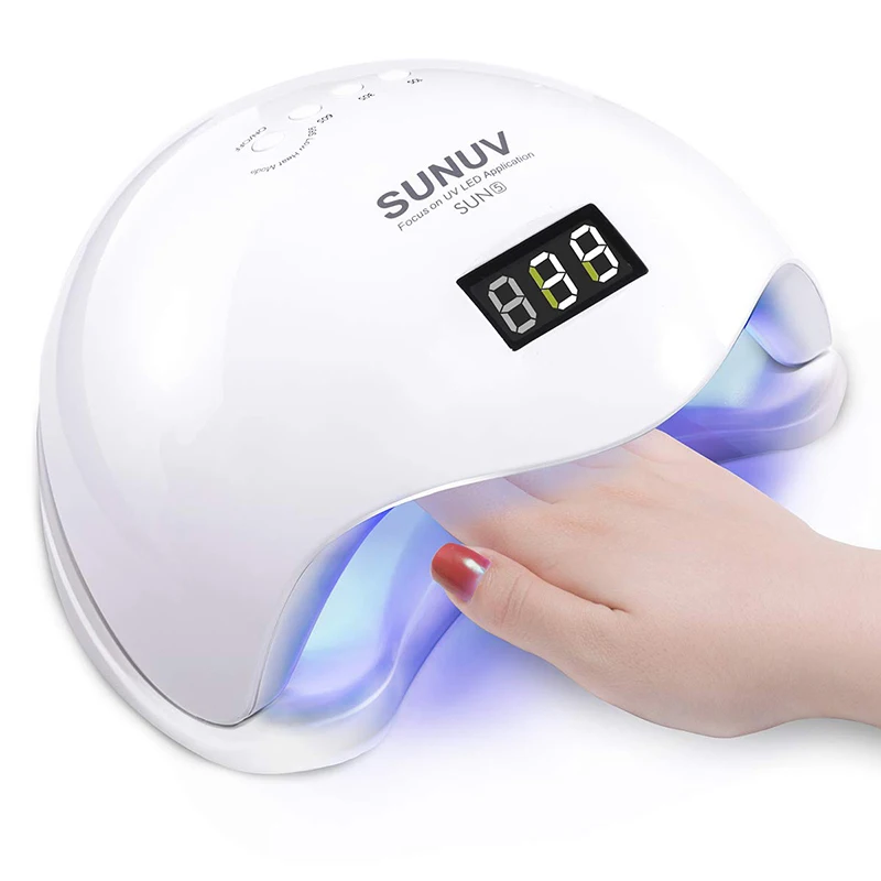 

48W SUN5 LED Nail Lamp Nail Dryer Dual Hands 24 PCS LEDs UV Lamp For Curing UV Gel Nail Polish With Motion Sensing LCD Display