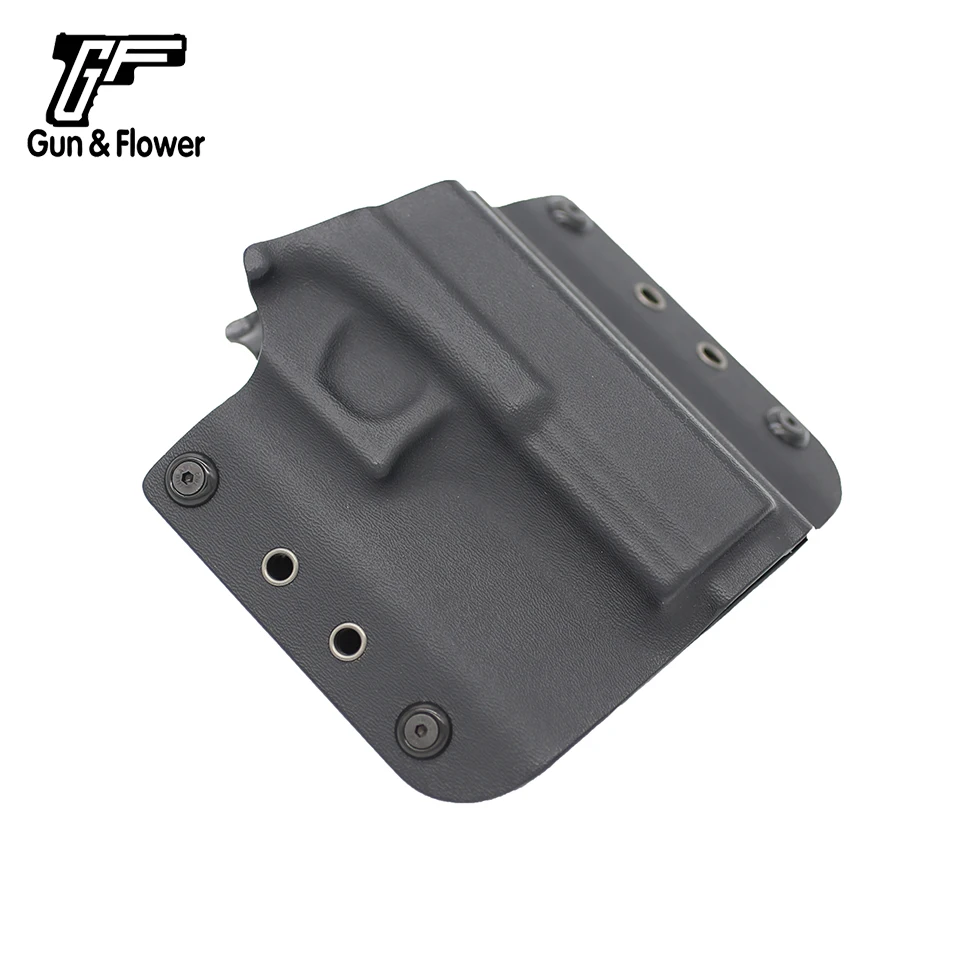 Gun&Flower Glock 17/22/31 Pistol Kydex Holster Fast Draw OWB Gun Holder Cover Concealed Carry Pistol Case Accessories - Цвет: Черный цвет