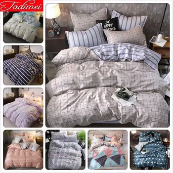 

3/4 Pcs Duvet Cover Bedding Set Adult Kids Soft Cotton Bed Linen Single Full Queen King Size Bedspreads 180x220 200x230 220x240