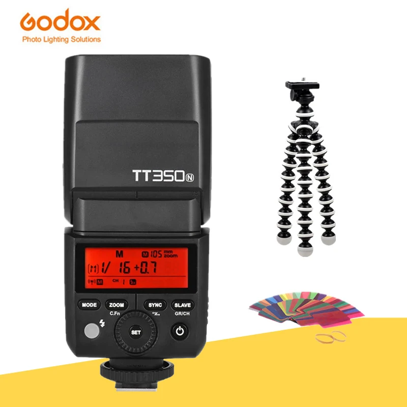 Вспышка для камер GODOX Mini TT350N TTL HSS 2 4 ГГц TT350 + X1TN триггер Nikon d750 d7000 d7100 d5100 d5200 d5000 d3200