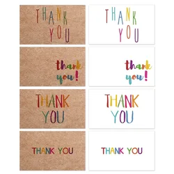 Papier Kraft 30 pièces/paquet, carte de remerciement pour le soutien, paquet d'affaires, décoration "Thank You", carte de visite, bricolage fait à la main 