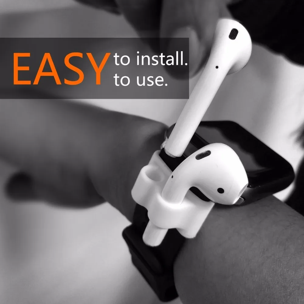 Силиконовый держатель Bluetooth для наушников с защитой от потери AirPods Apple i7 зажим