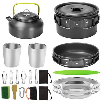 

1 Set BBQ Accessories Simple Camping Cookware Camping Tool Portable Pot Set for Outdoors Hiking Home Camping