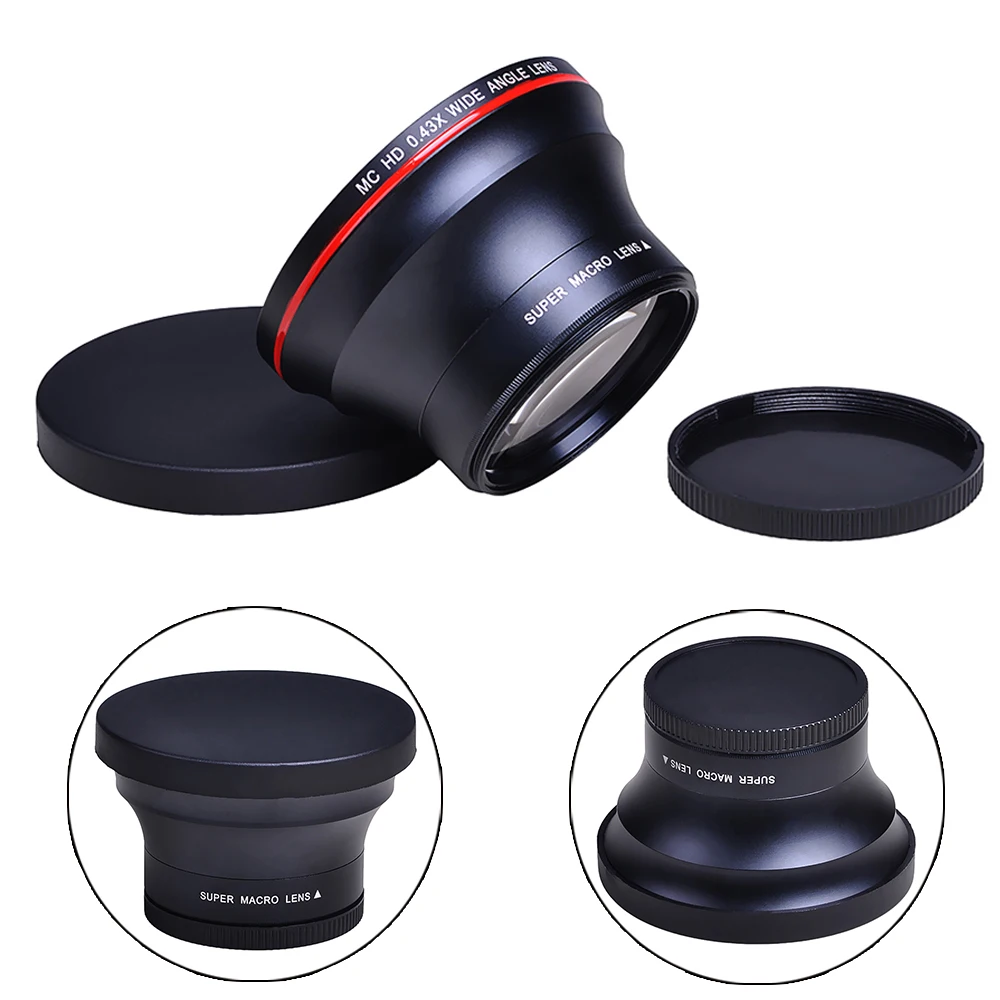 Professional HD 0.43x Wide Angle Macro Camera Lens