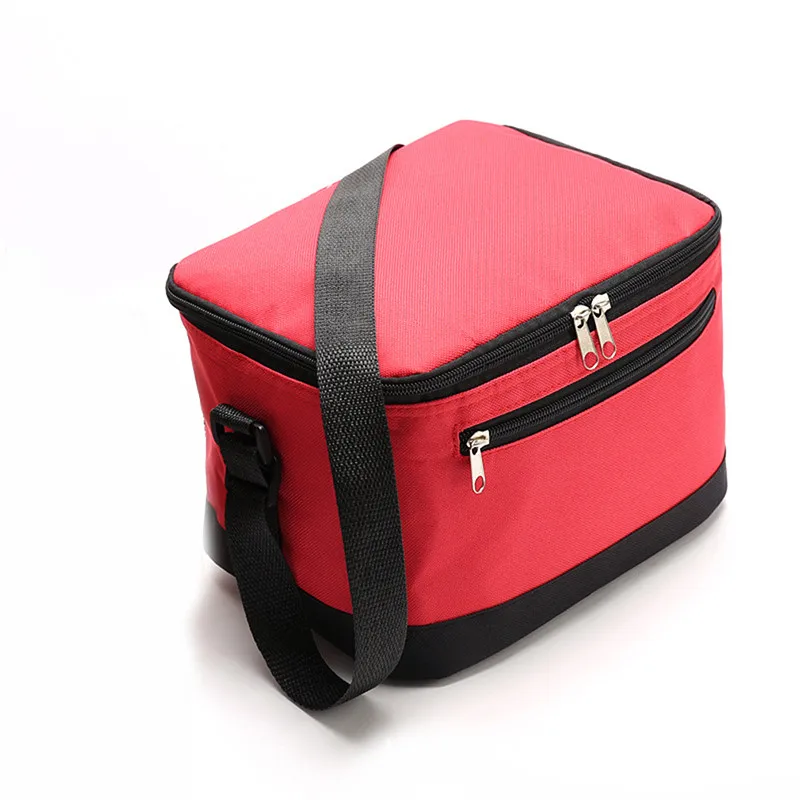 Дорожные Лоскутные ПВХ Ланч-боксы женские прекрасные теплоизоляционные сумки-холодильники Детские практичные маленькие Переносные сумки-холодильник - Цвет: red