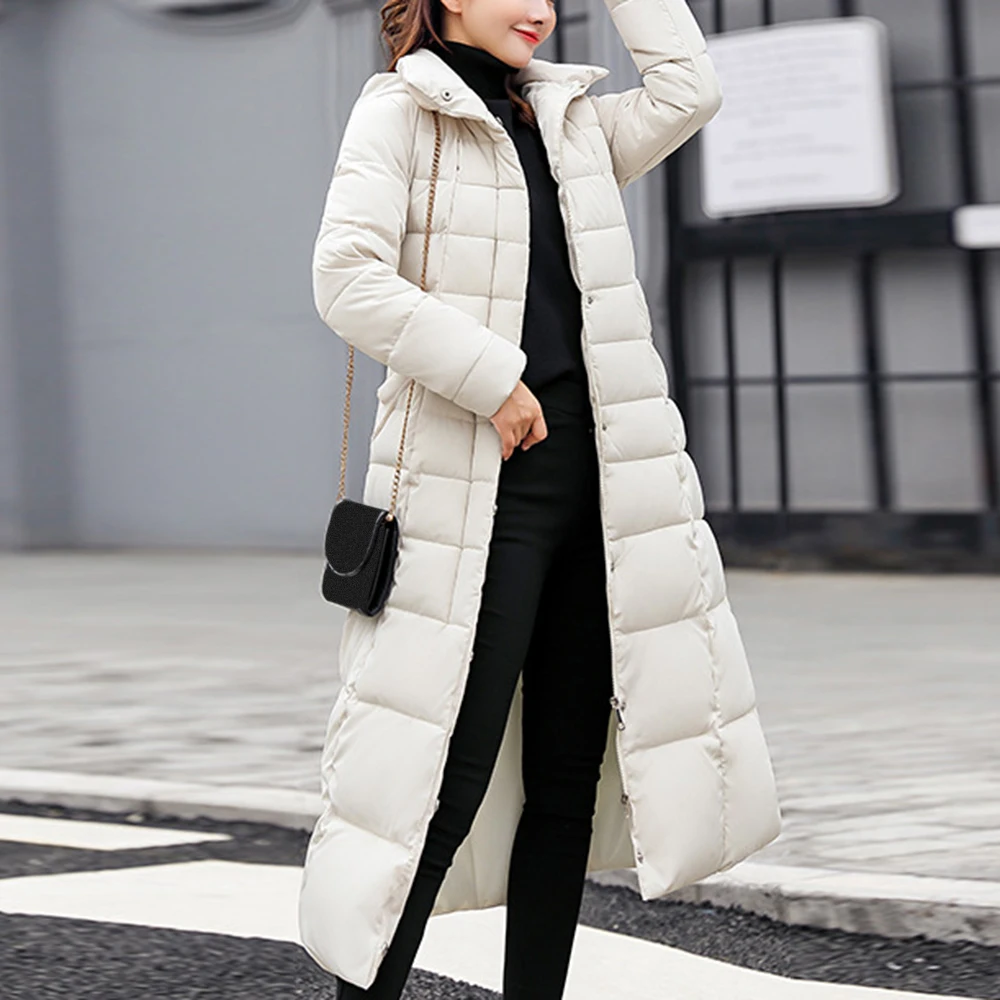 LASPERAL, стиль, Трендовое пальто для женщин, зимняя куртка с хлопковой подкладкой, теплое Макси-пальто, женское длинное пальто, парка, Женская куртка
