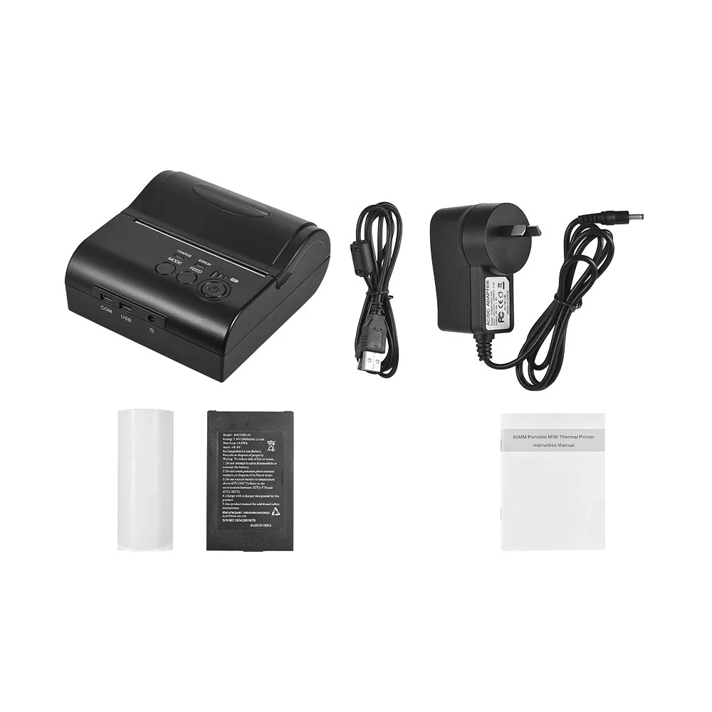 

Portable Mini Personal 80mm Wireless Wifi Thermal Receipt Pinter with Rechargeable Battery USB Serial Port Compatible with