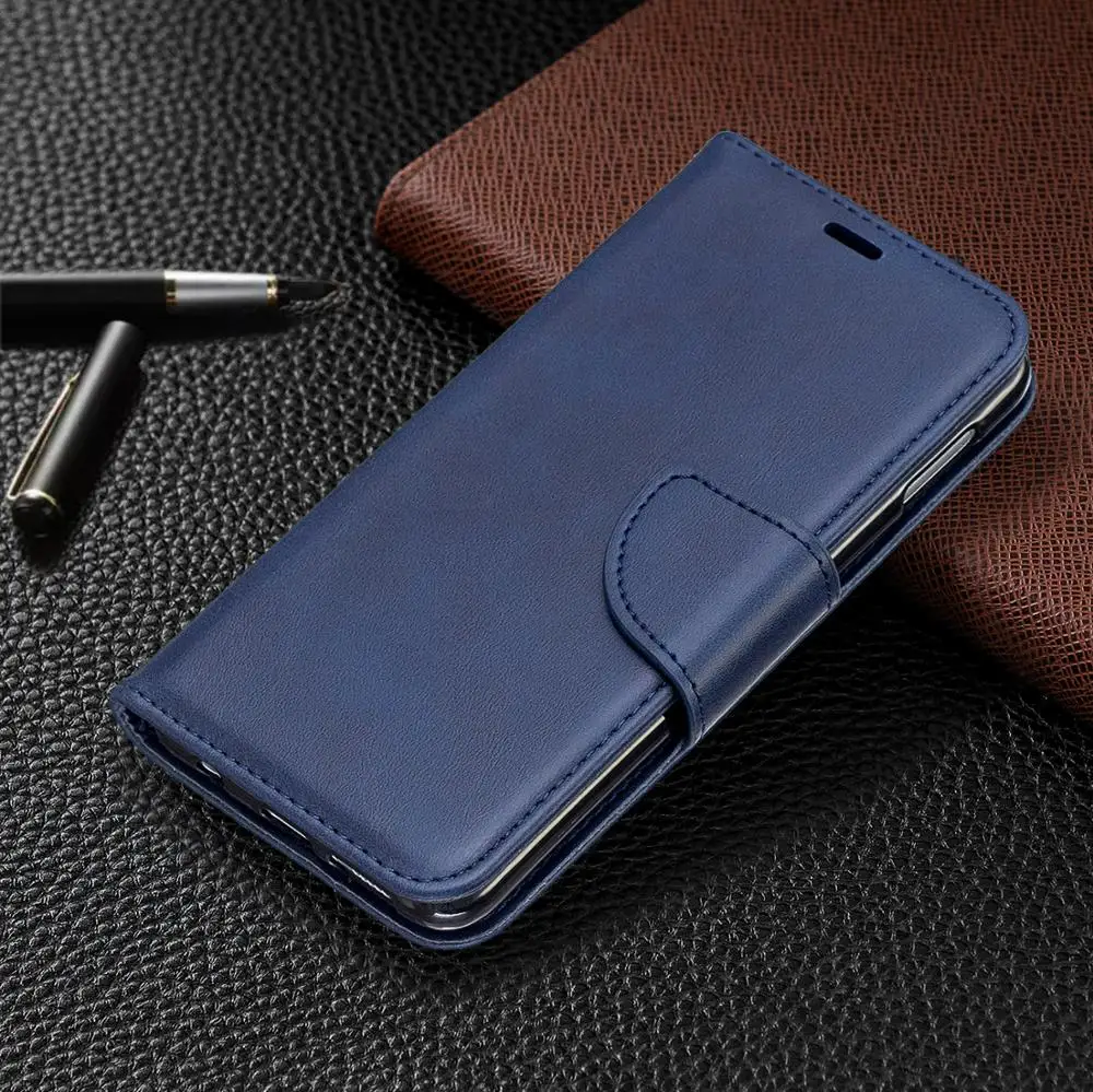 Кожаный чехол-книжка для samsung Galaxy S10e, чехол-кошелек для телефона samsung S10 S9 S8 Plus Note 8 9 10 Pro, чехол-книжка однотонного цвета