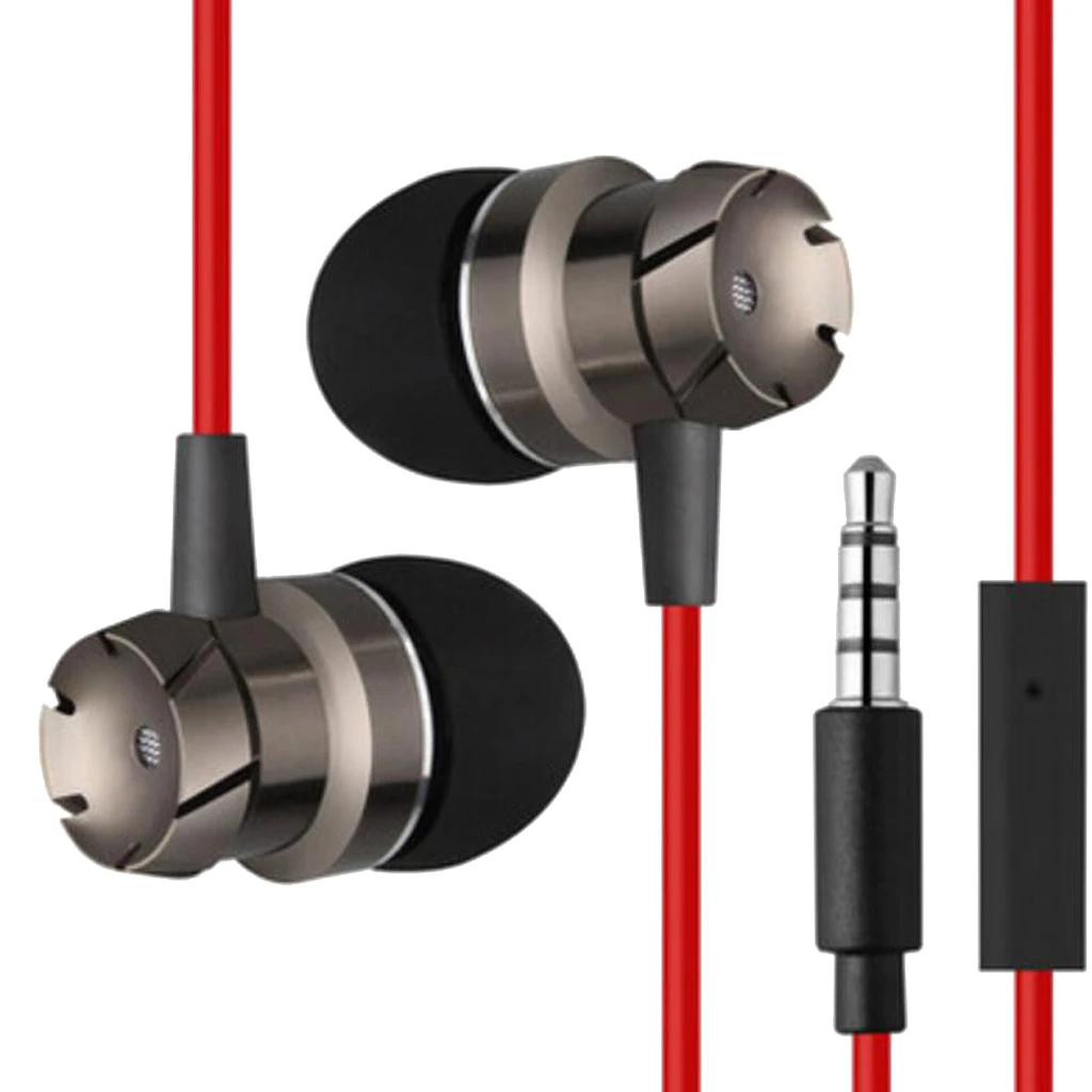 3.5mm Plug In Ear Earbuds Earphone with Mic Noise Cancelling Headphones HIFI Earphones Headsets for Smartphone Laptop PC Tablet