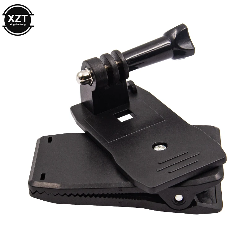 360 학위 로터리 모자 벨트 배낭 클립 클램프 마운트 Gopro Hero 4 세션/4/3 +/Hero 3/2 스키 액션 카메라 액세서리