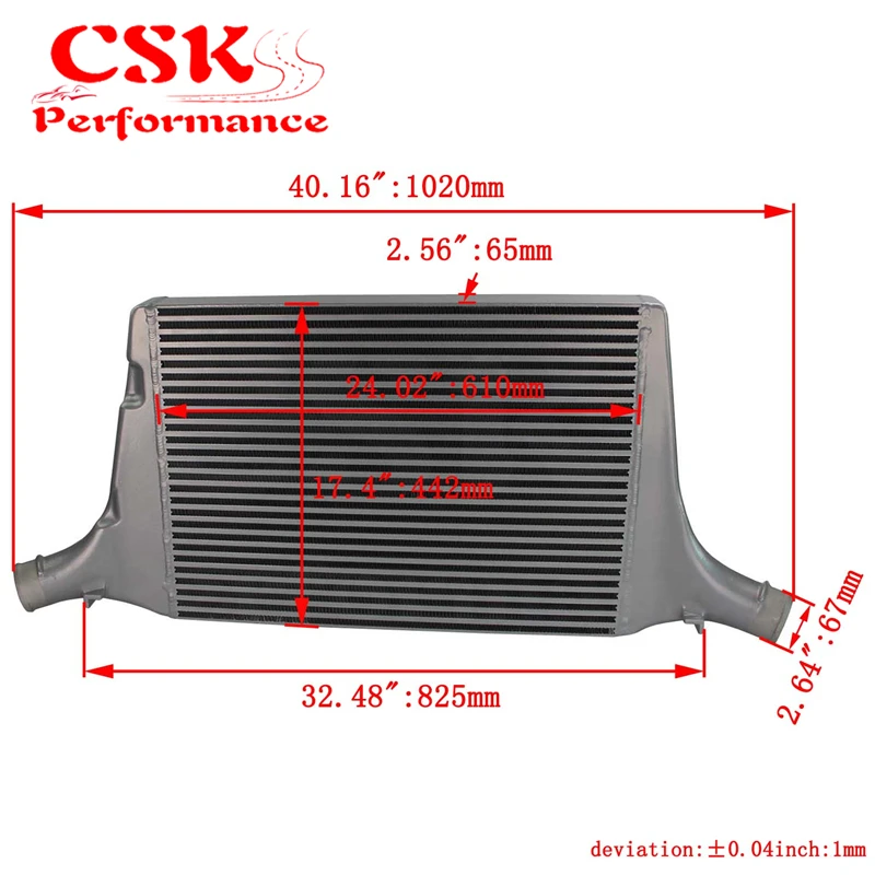 Performance Intercooler Fit For Audi A4 B8 A5 2.7/3.0 TDI 2008-2012 Black |