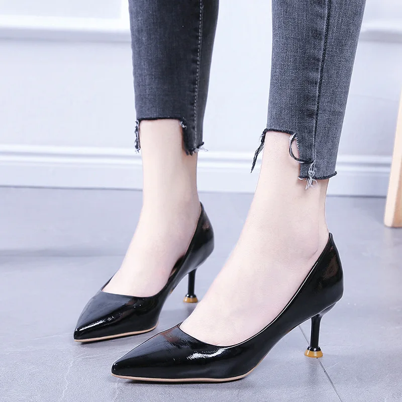 

Korean-style Fashion High Heel Shoes Women's 2018 Autumn New Style Versatile Workplace Ol Foot Covering WOMEN'S Shoes Fashion WO