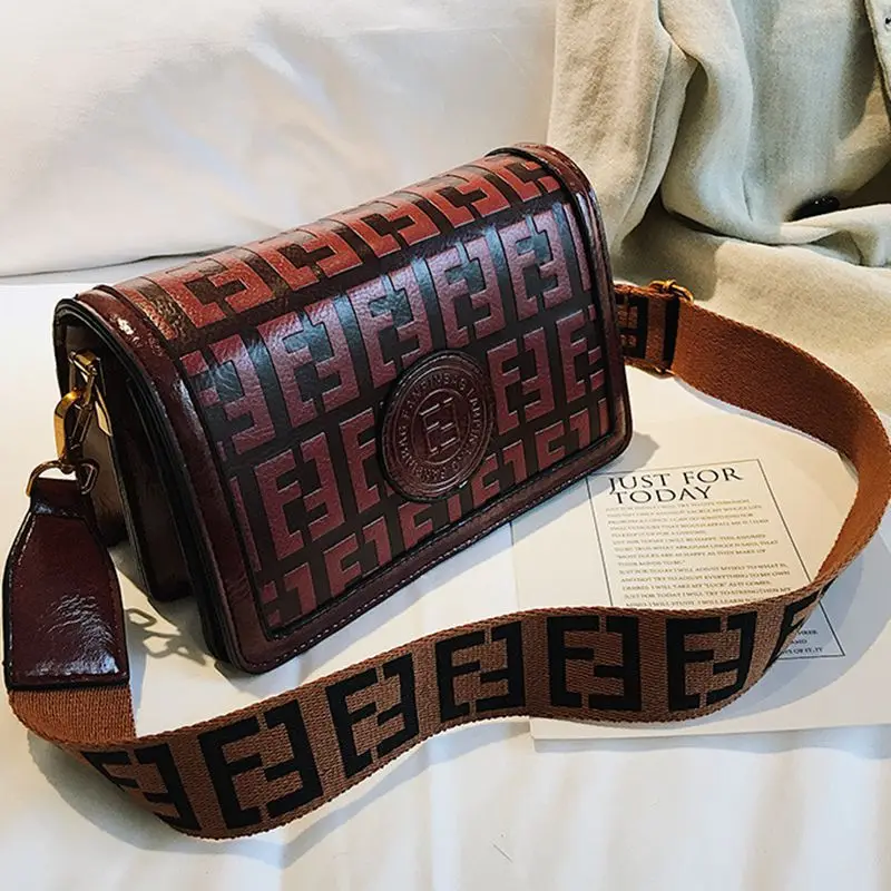 Retro female bag small square bags texture shoulder package women handbag wild broadband crossbody packet brand YANGBOW