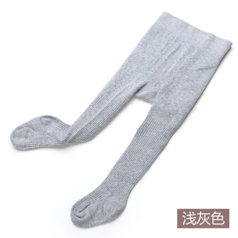 purl light gray Spring Autumn Tights For Girls Children Leopard Pantyhose Cotton Girls Stockings Toddler Tights Kid Underwear - Цвет: purl light gray